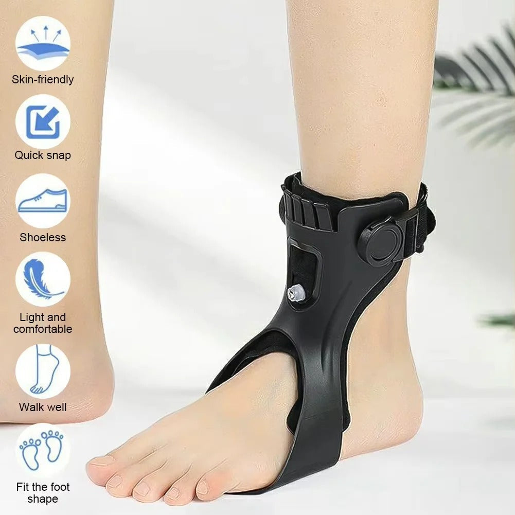 Adjustable Drop Foot Support Brace - Breathable Lining & Toe Lift for Comfort and Stability