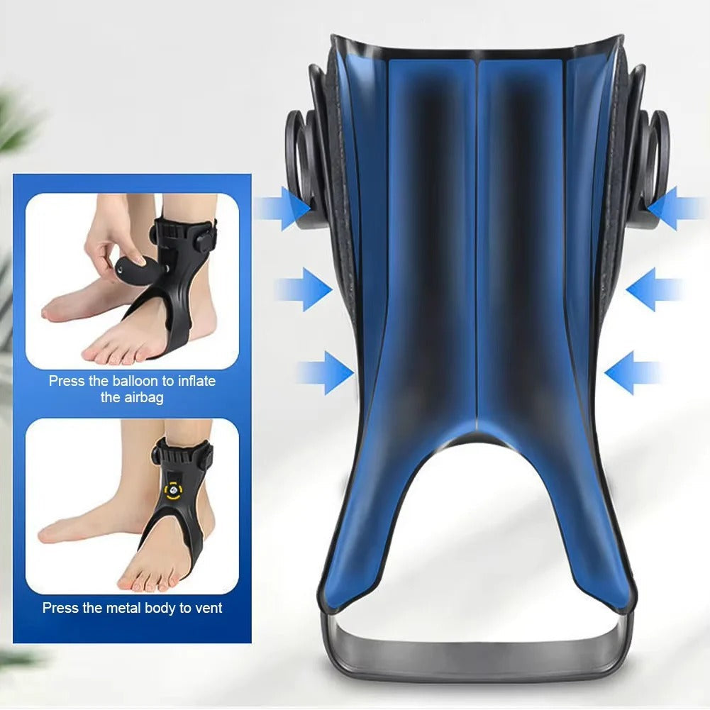 Adjustable Drop Foot Support Brace - Breathable Lining & Toe Lift for Comfort and Stability