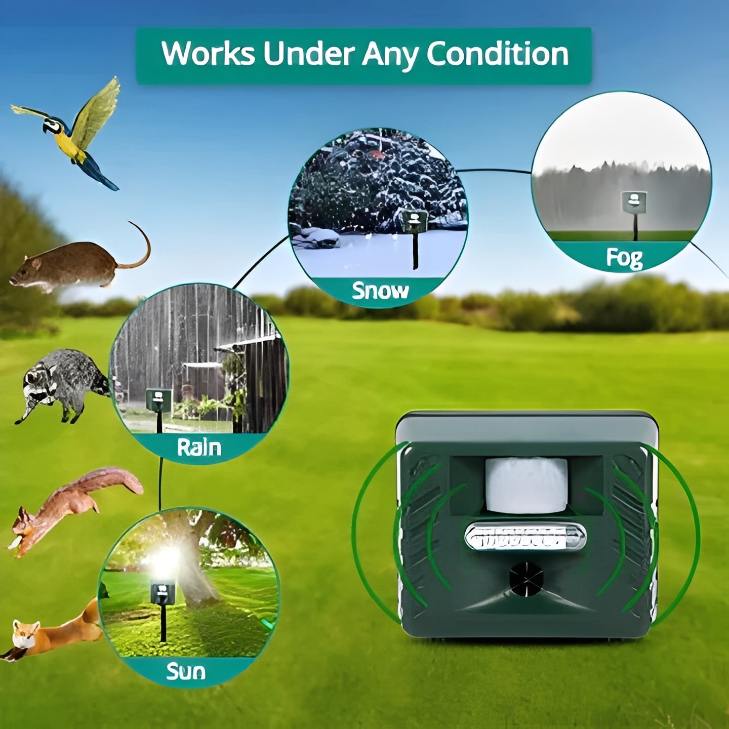 Ultrasonic Woodpecker Deterrent - Effective Outdoor Pest Control Solution for Gardens & Yards