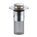 Pop-Up Sink Drain Plug with Hair & Debris Catcher - Ideal for Bathroom & Kitchen Use