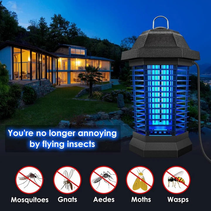 Electric Insect Zapper with UV Light & Easy Clean Collection Tray - Effective Bug Control for Indoor & Outdoor Use