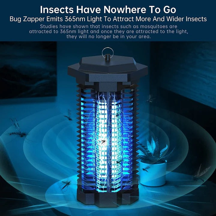 Electric Insect Zapper with UV Light & Easy Clean Collection Tray - Effective Bug Control for Indoor & Outdoor Use