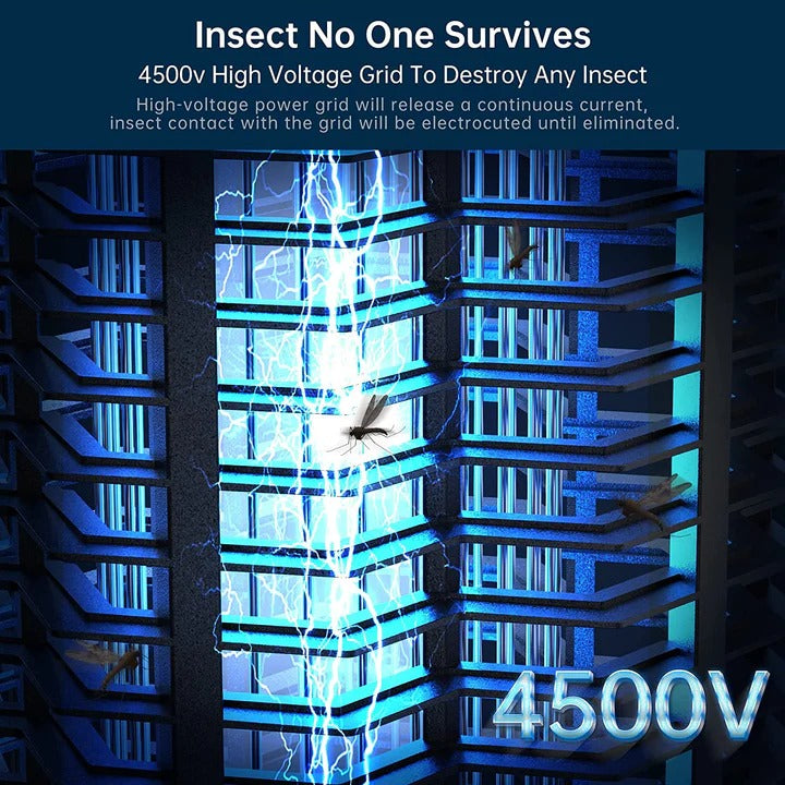 Electric Insect Zapper with UV Light & Easy Clean Collection Tray - Effective Bug Control for Indoor & Outdoor Use