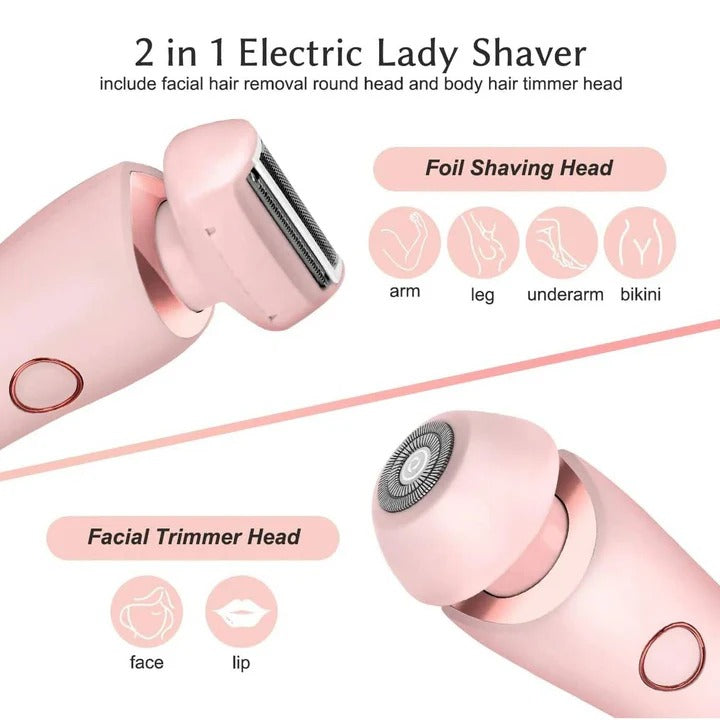 Women's Rechargeable Electric Shaver - Cordless, Waterproof, and Ergonomic Design for Smooth, Effortless Shaving