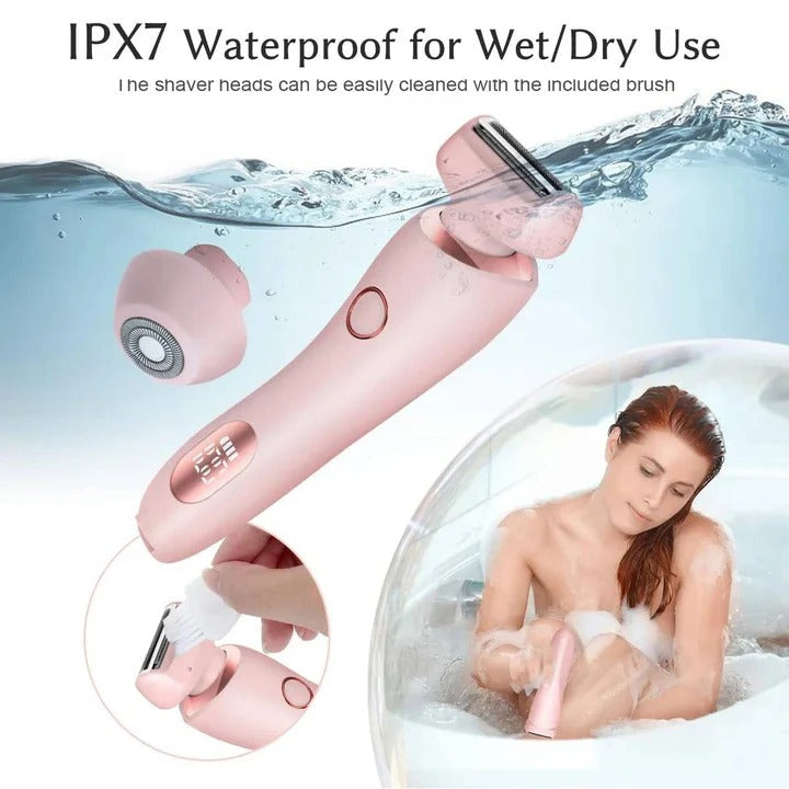 Women's Rechargeable Electric Shaver - Cordless, Waterproof, and Ergonomic Design for Smooth, Effortless Shaving