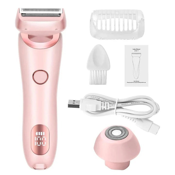 Women's Rechargeable Electric Shaver - Cordless, Waterproof, and Ergonomic Design for Smooth, Effortless Shaving