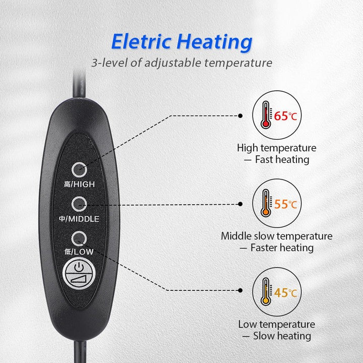 Adjustable Cervical Neck Traction Device with Heat Therapy - Relieve Neck Pain & Improve Posture