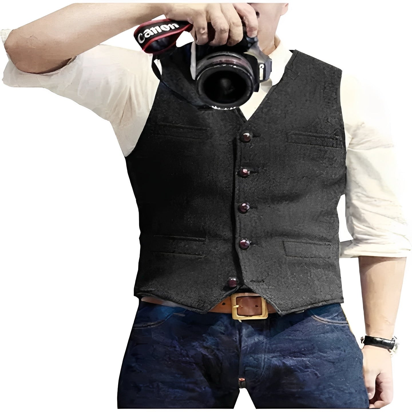 Men's Classic Waistcoat Vest - Versatile Formal & Casual Attire