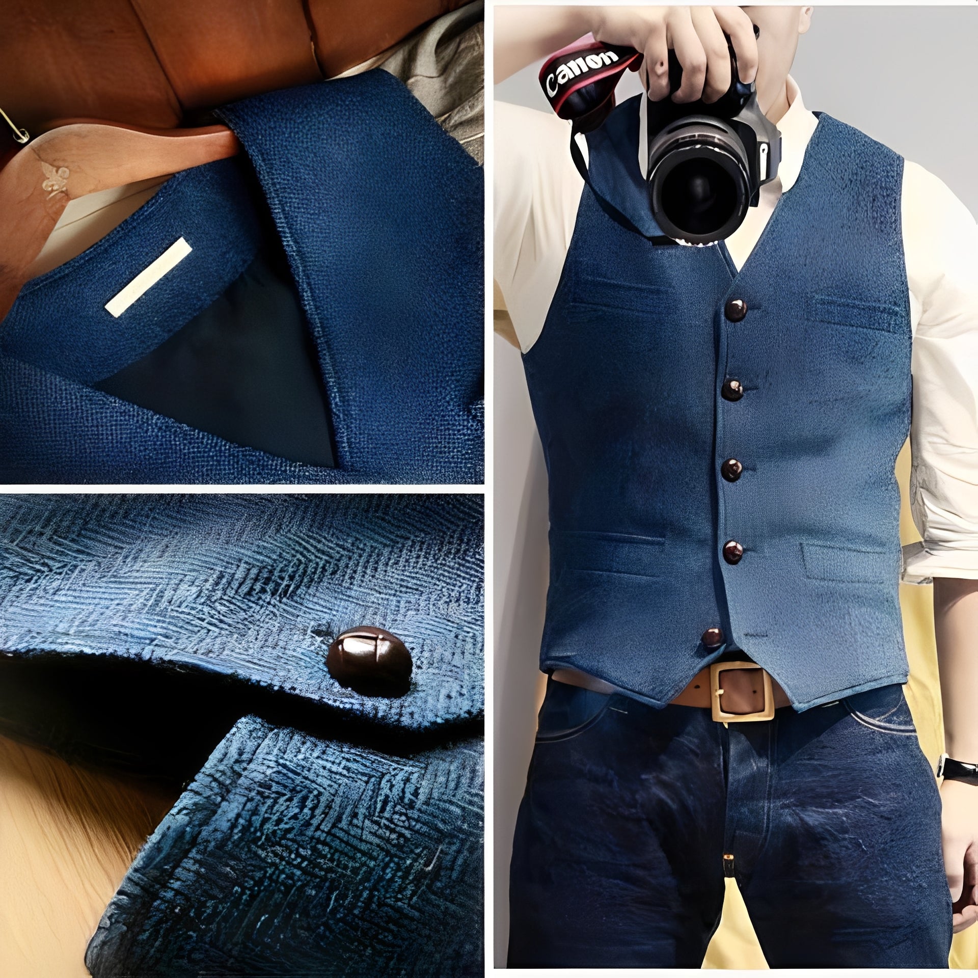 Men's Classic Waistcoat Vest - Versatile Formal & Casual Attire