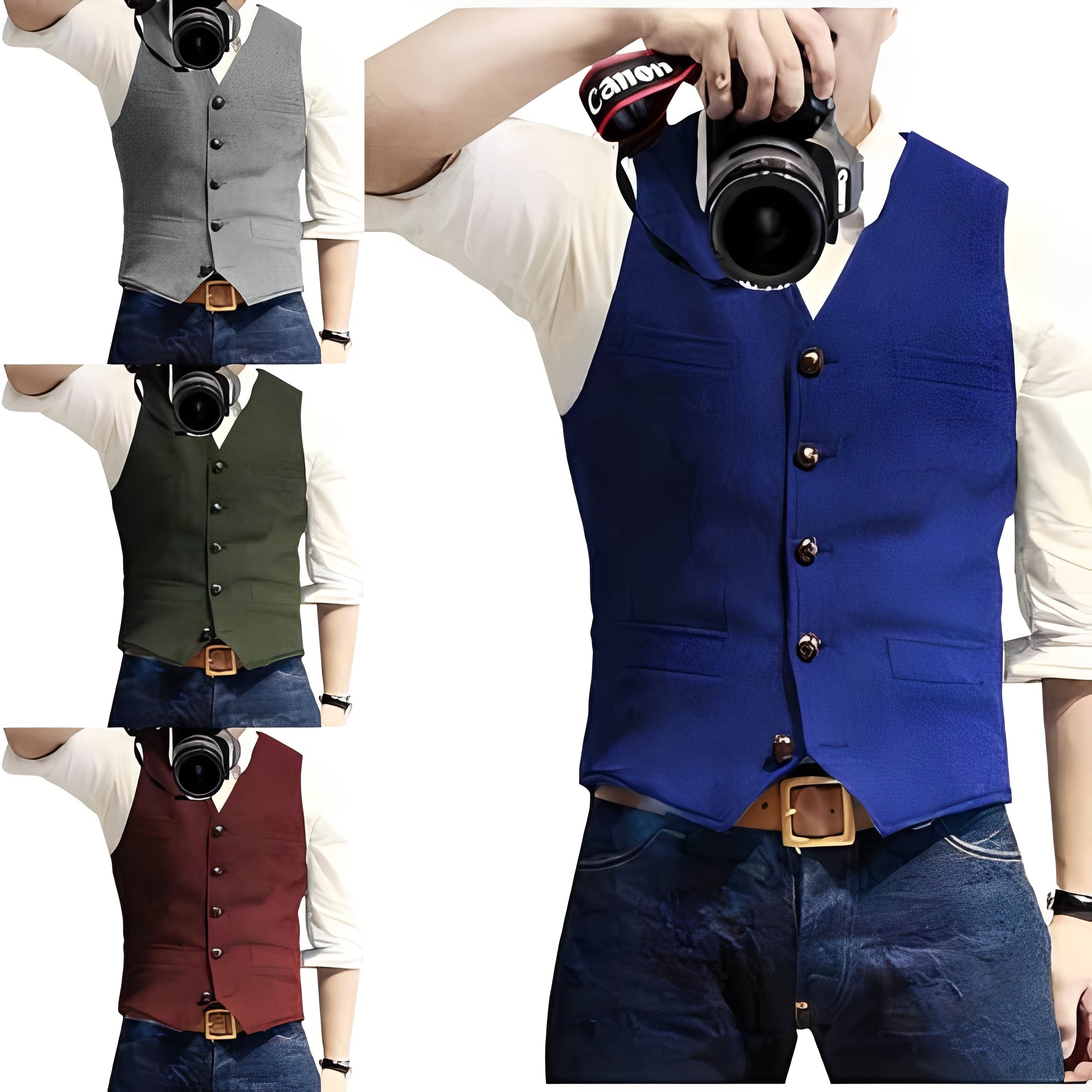 Men's Classic Waistcoat Vest - Versatile Formal & Casual Attire