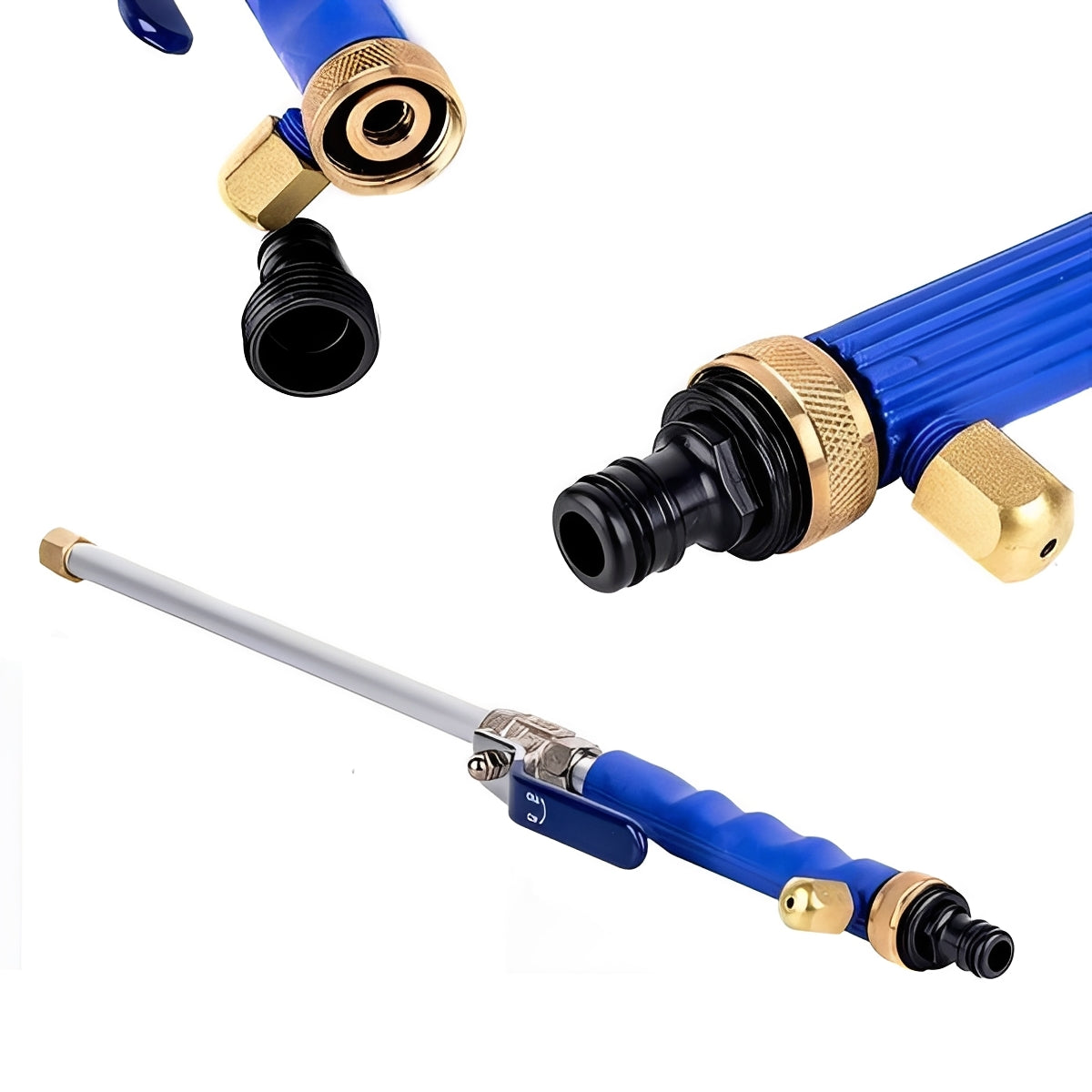 Dual Function Pressure Washer - 8m Spray Reach, Brass Connector, Ideal for Efficient Cleaning