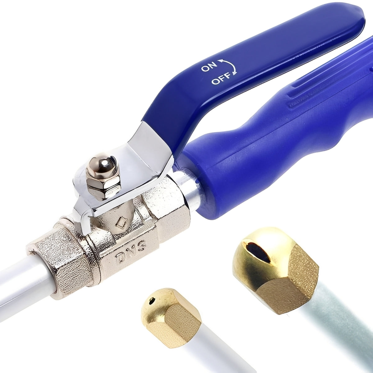 Dual Function Pressure Washer - 8m Spray Reach, Brass Connector, Ideal for Efficient Cleaning