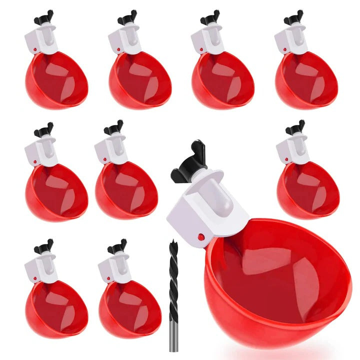 Automatic Chicken Waterer Set - 10 Pack for Effortless Poultry Hydration