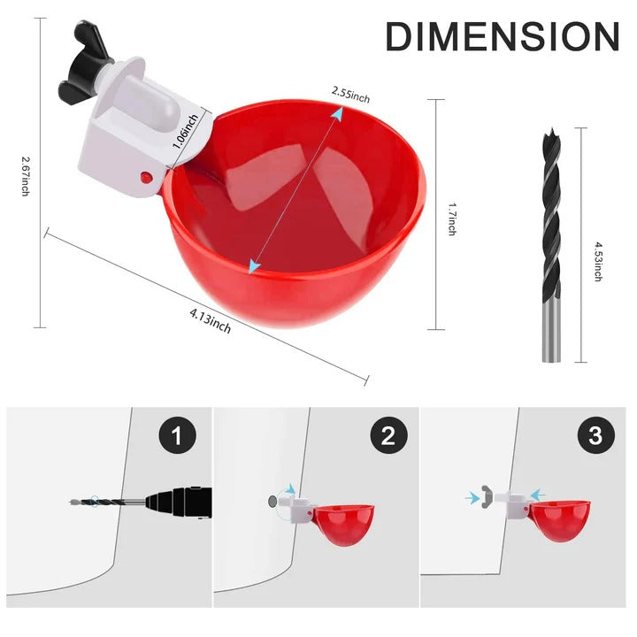 Automatic Chicken Waterer Set - 10 Pack for Effortless Poultry Hydration