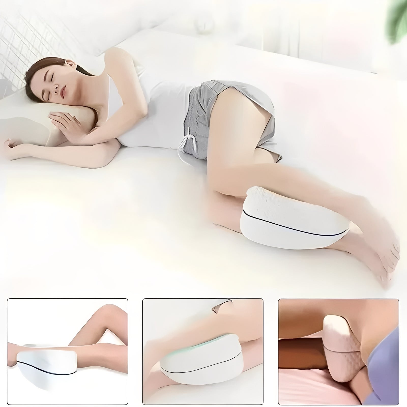 2-Pack Washable Zippered Pillowcases for Leg Contour Pillows - Soft, Durable & Easy to Clean