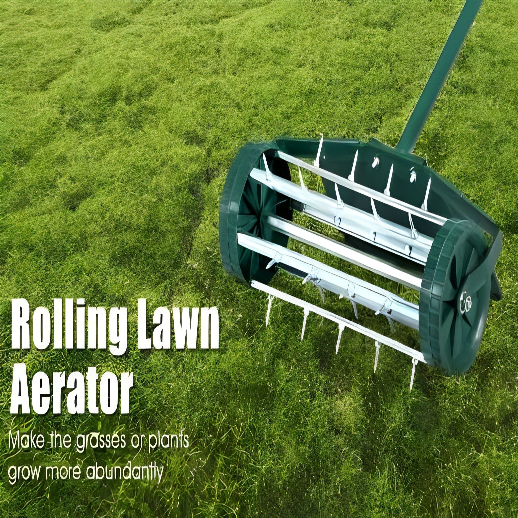 Premium Lawn Aerator Tool with Durable Steel Spikes - Manual Soil Aeration for Healthy Yard & Garden