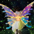 LED Light-Up Fairy Wings for Kids - Enchanting Dress-Up Costume Accessory