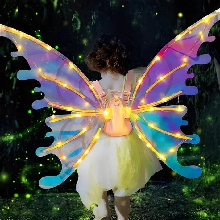 LED Light-Up Fairy Wings for Kids - Enchanting Dress-Up Costume Accessory