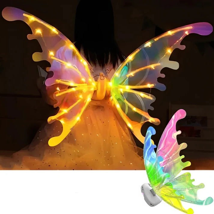 LED Light-Up Fairy Wings for Kids - Enchanting Dress-Up Costume Accessory
