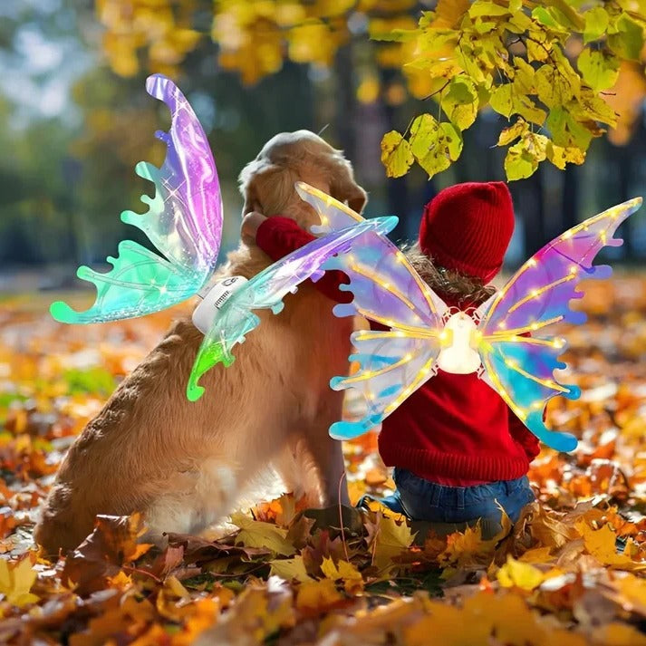 LED Light-Up Fairy Wings for Kids - Enchanting Dress-Up Costume Accessory