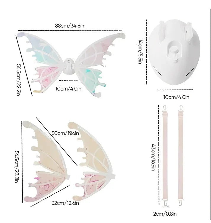 LED Light-Up Fairy Wings for Kids - Enchanting Dress-Up Costume Accessory