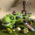 2-in-1 Dinosaur Truck Toy with Lights, Sounds & Storage - Interactive Playset for Kids