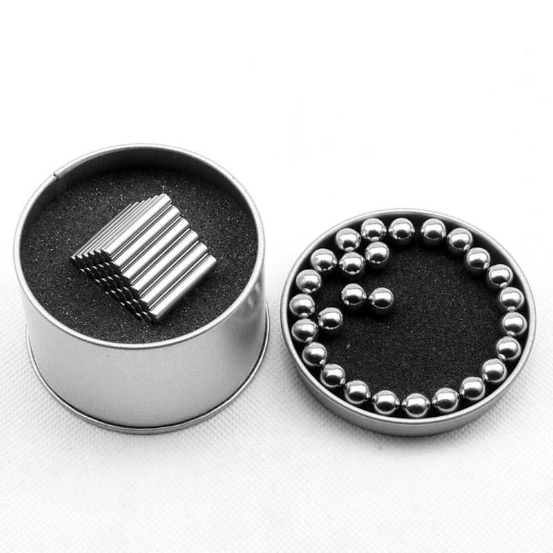 Magnetic Building Sphere Kit with DIY Connector Rods - Creative STEM Toy for Kids and Adults