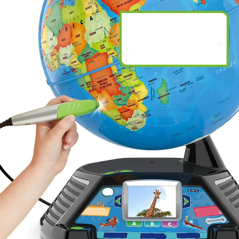 Interactive Learning Globe with LCD Screen & Stylus - Educational World Map for Kids | Fun Geography Exploration Tool