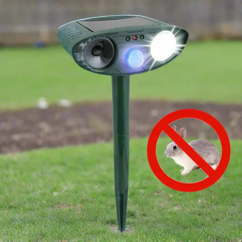 Solar-Powered Outdoor Rabbit Deterrent with Motion Detection - Eco-Friendly Animal Repellent