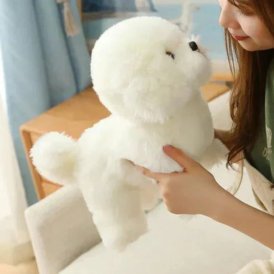 Portable Washable Plush Dog Stuffed Animal - Soft, Cuddly Companion for Pets & Kids