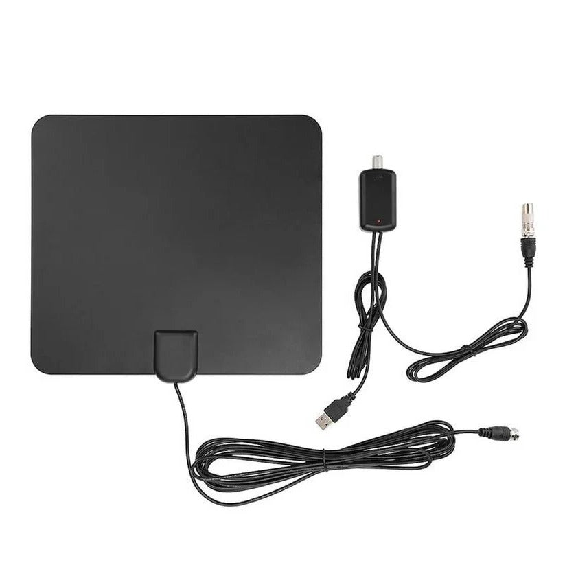 Amplified Indoor HD TV Antenna with 13 ft Cable - High-Performance Signal Booster for Clear Reception