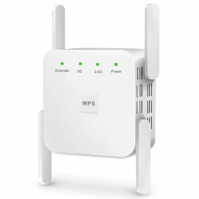 Dual Band WiFi Range Extender with Easy WPS Setup - Boost Your Internet Coverage & Eliminate Dead Zones