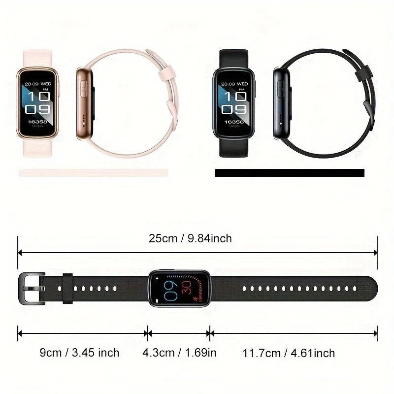 Waterproof Fitness Smartwatch with Magnetic Charging | Heart Rate Monitor, Activity Tracker & Sleep Analysis