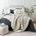 Luxurious Faux Fur Plush Throw Blanket - Cozy Home Decor Accent for Living Room & Bedroom