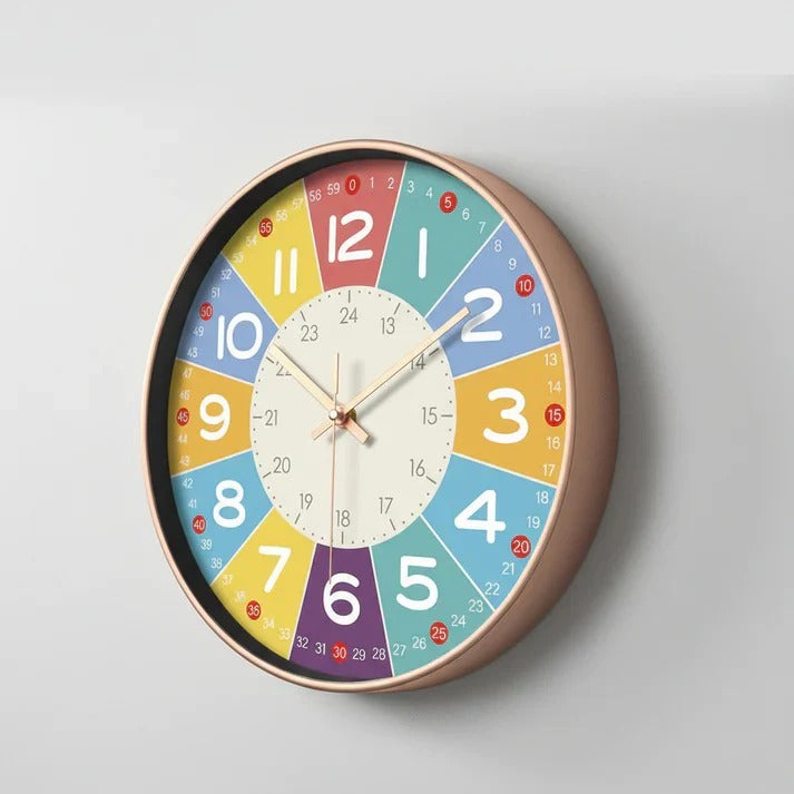 Silent Nursery Wall Clock - Perfect for Children's Rooms - No Ticking, Stylish Design