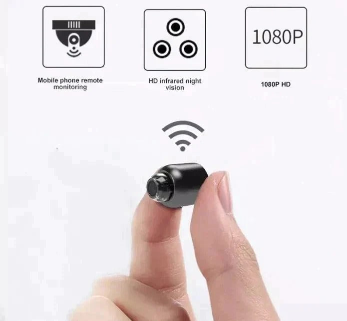 5G Mini Security Camera with Wi-Fi Connectivity - HD Video, Night Vision, Motion Detection