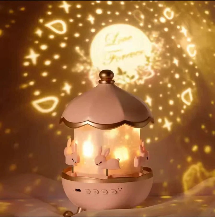 Rechargeable Bedtime Projector & Wireless Bluetooth Speaker - Soothing Night Light & Starry Sky Display for Kids and Adults