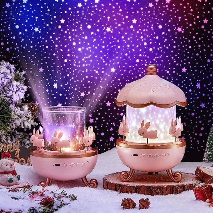 Rechargeable Bedtime Projector & Wireless Bluetooth Speaker - Soothing Night Light & Starry Sky Display for Kids and Adults