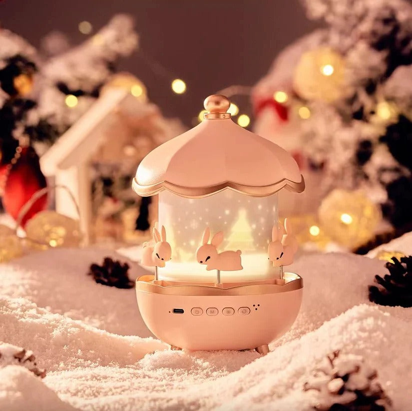 Rechargeable Bedtime Projector & Wireless Bluetooth Speaker - Soothing Night Light & Starry Sky Display for Kids and Adults
