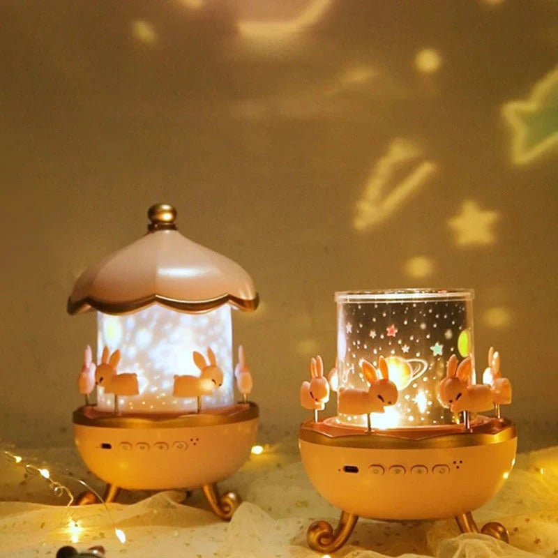 Rechargeable Bedtime Projector & Wireless Bluetooth Speaker - Soothing Night Light & Starry Sky Display for Kids and Adults
