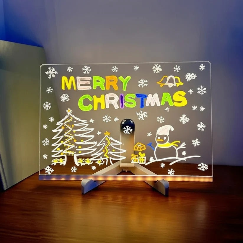 LED Illuminated Message Board - Bright Writing Board for Notes & Creative Displays