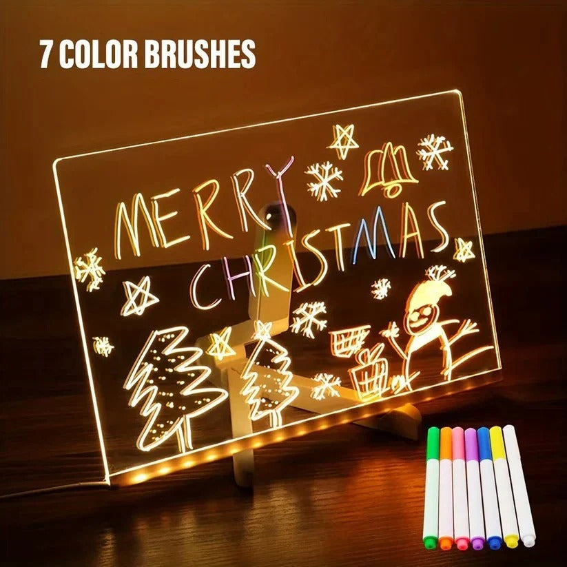 LED Illuminated Message Board - Bright Writing Board for Notes & Creative Displays