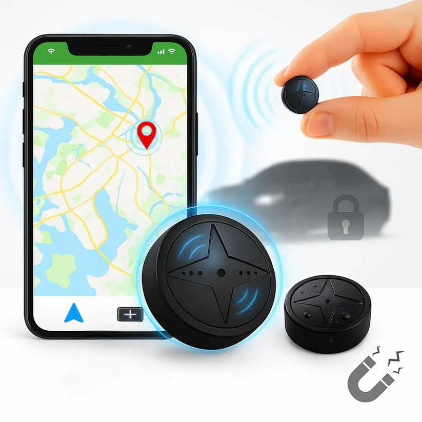 Magnetic GPS Tracker with Vehicle Mounting System - Real-Time Tracking, Waterproof, and Easy Installation
