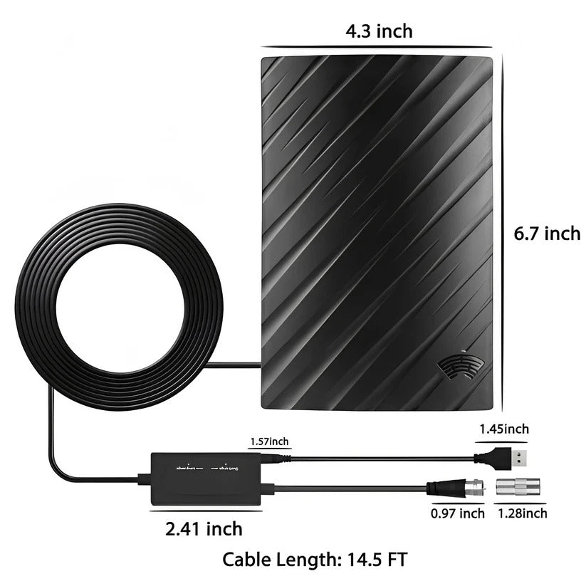 4K Indoor TV Antenna - High-Performance Antenna for Crystal Clear Local Channel Reception