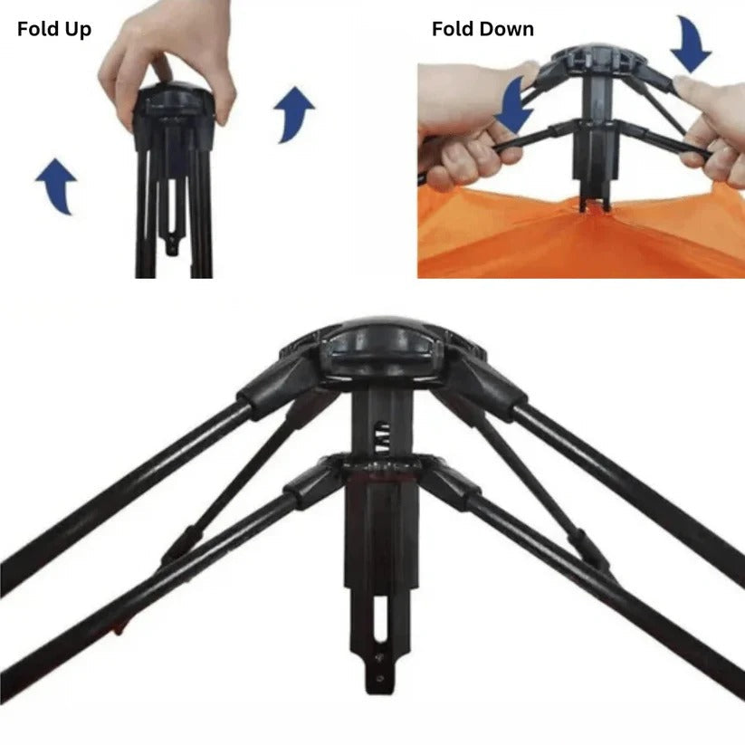 Instant Pop-Up Tent with Integrated Frame - Easy Setup, Durable & Waterproof Outdoor Shelter