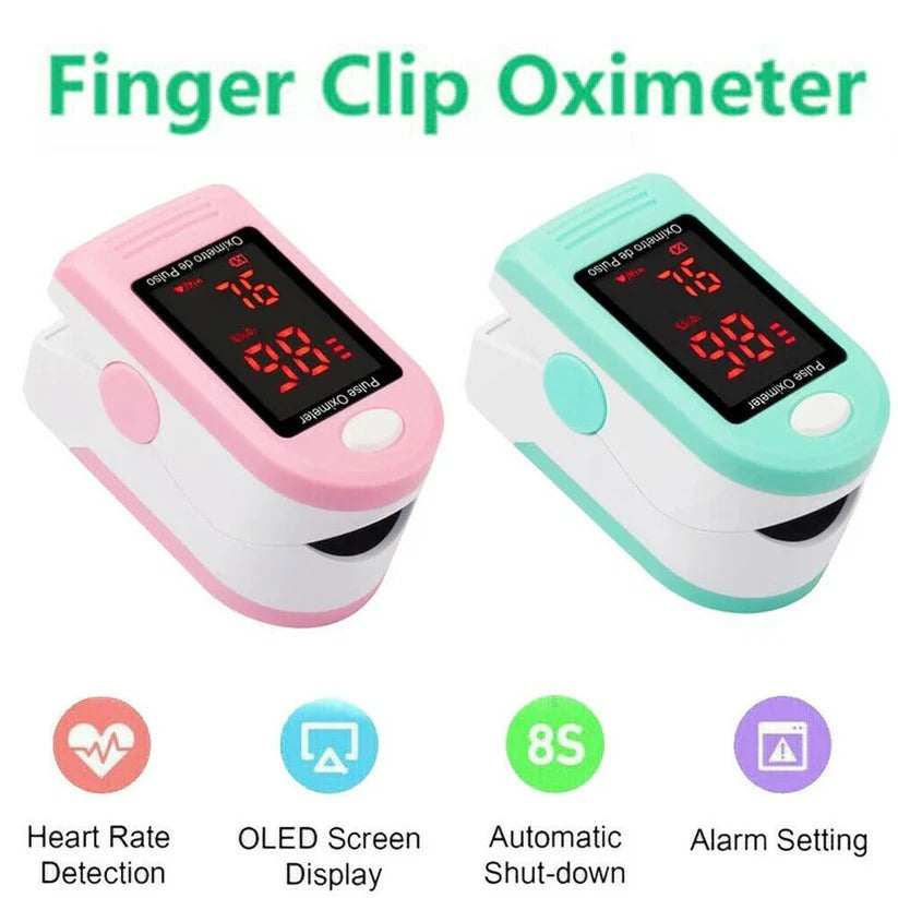 Digital Fingertip Pulse Oximeter with Bright LED Display - Accurate Blood Oxygen Saturation & Heart Rate Monitor
