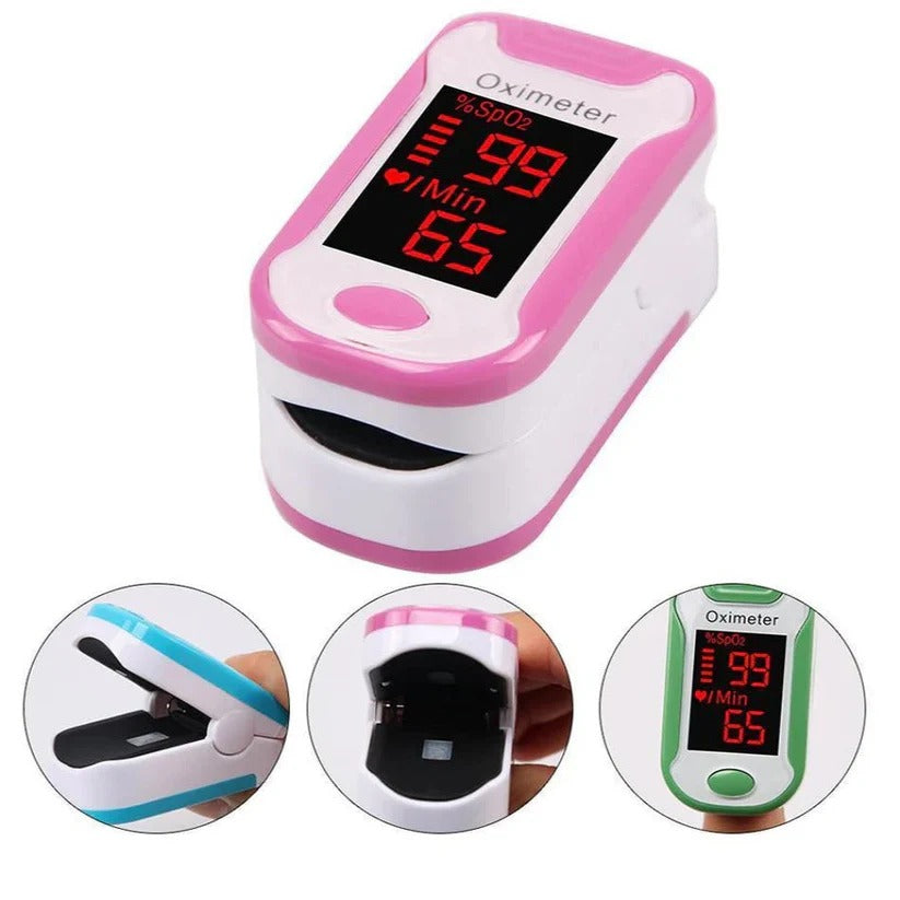 Digital Fingertip Pulse Oximeter with Bright LED Display - Accurate Blood Oxygen Saturation & Heart Rate Monitor