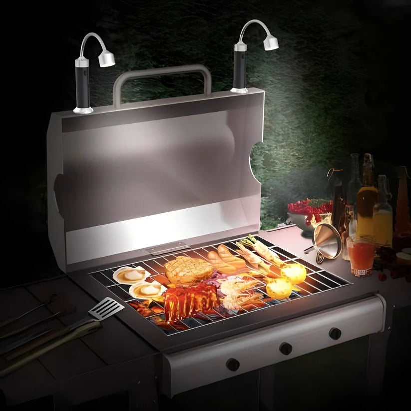 Magnetic BBQ Torch with Bright Beam Light - Perfect for Night Grilling & Outdoor Cooking