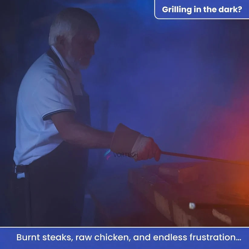 Magnetic BBQ Torch with Bright Beam Light - Perfect for Night Grilling & Outdoor Cooking