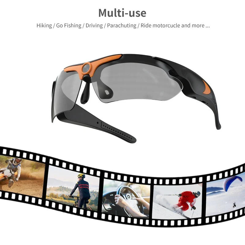 POV Video Recording Sunglasses with Built-In HD Camera - Hands-Free Action & Adventure Capture